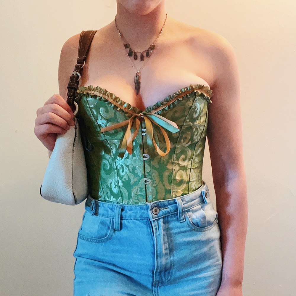 VINTAGE LACE-UP CORSET TOP